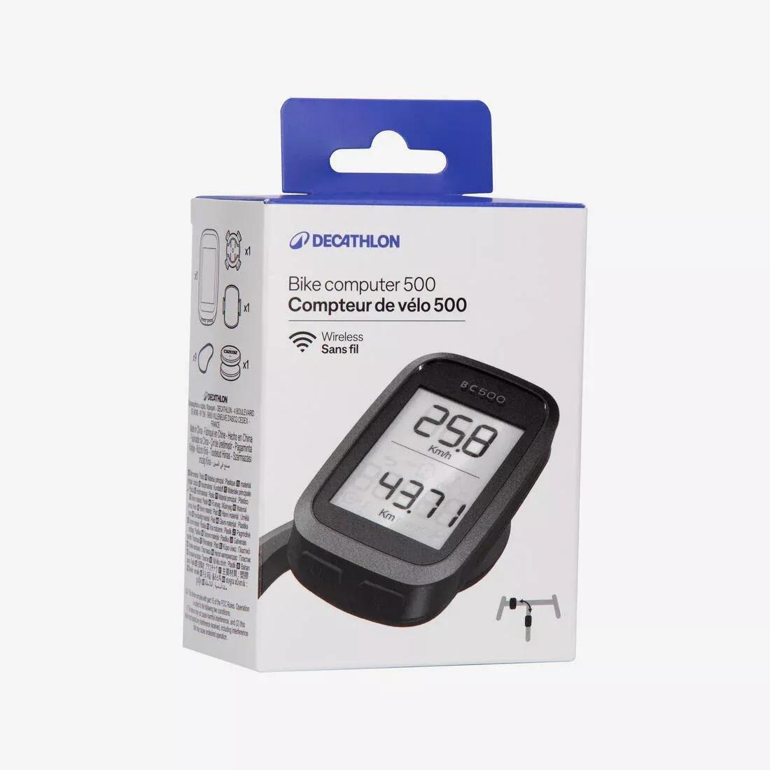 Wireless Bike Cyclometer - Van Rysel 500, Black, No Color, large image number 5