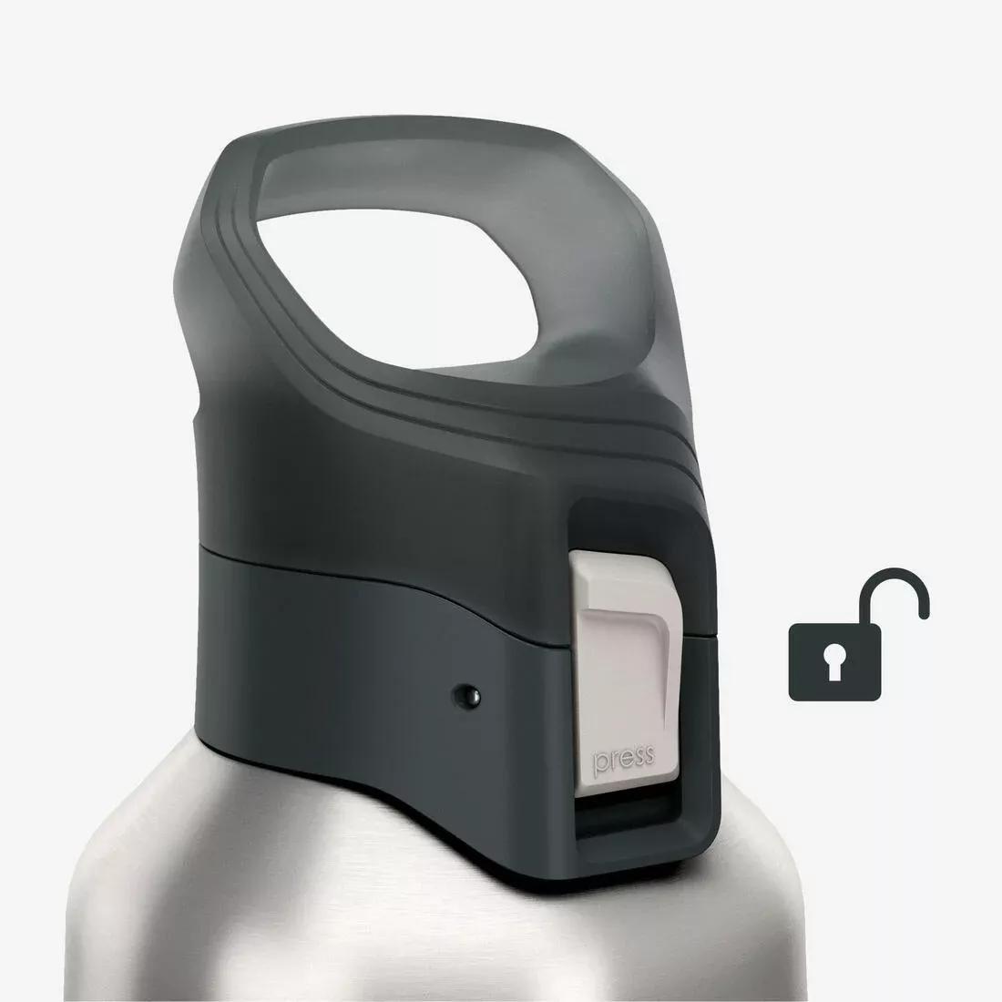 1L Insulated Stainless Steel Flask 900 With Quick-Release Cap For Hiking, Khaki, No Color, large image number 6