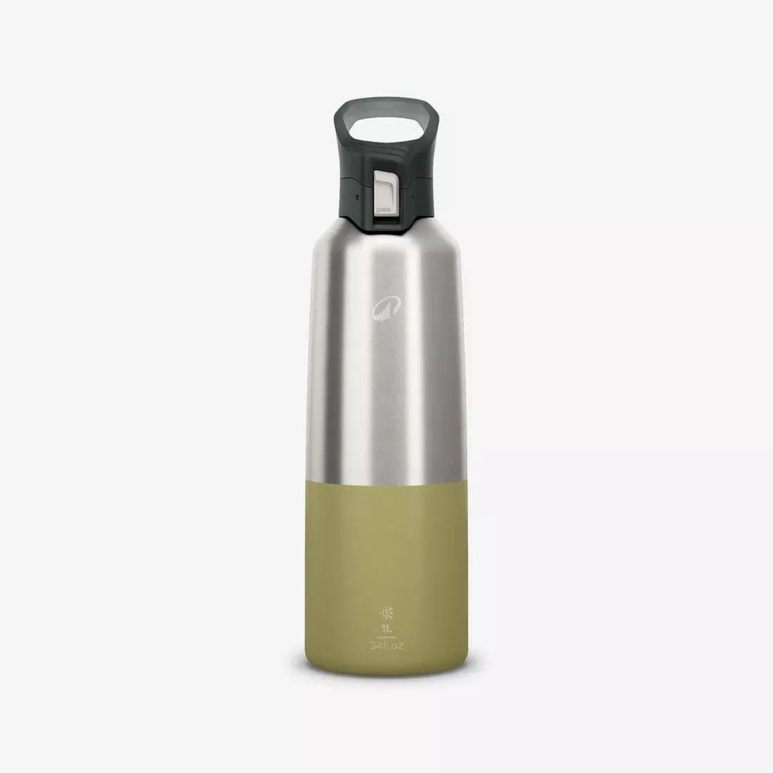 1L Insulated Stainless Steel Flask 900 With Quick-Release Cap For Hiking, Khaki, No Color, large image number 9