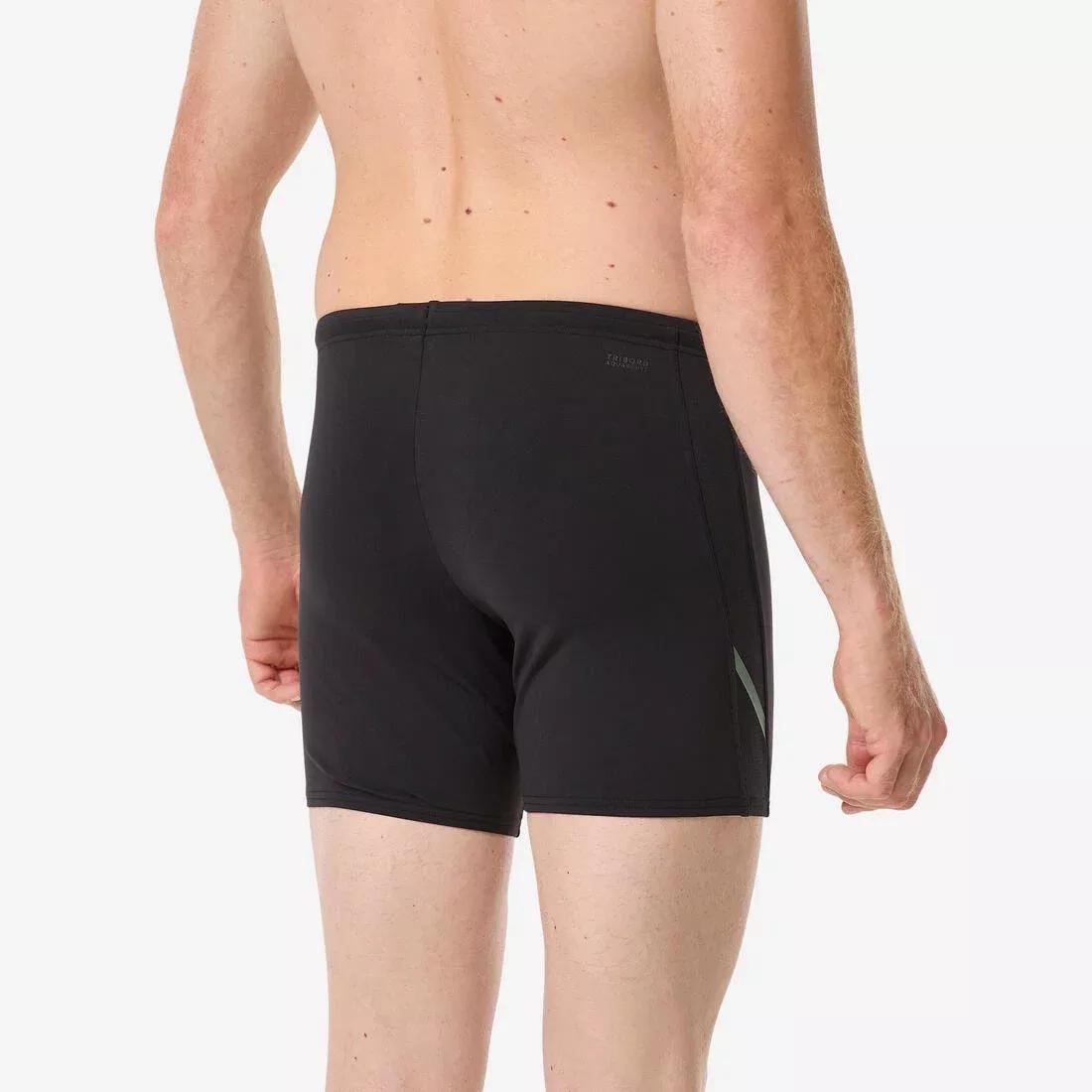 Men Long Swimming Boxer, Black, No Color, large image number 6