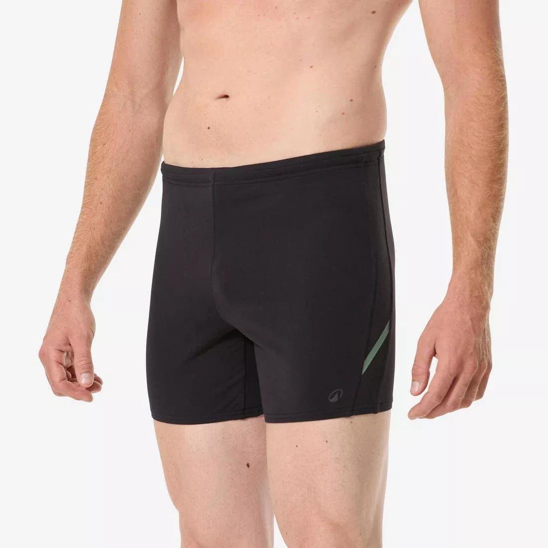 Men Long Swimming Boxer, Green, No Color, medium
