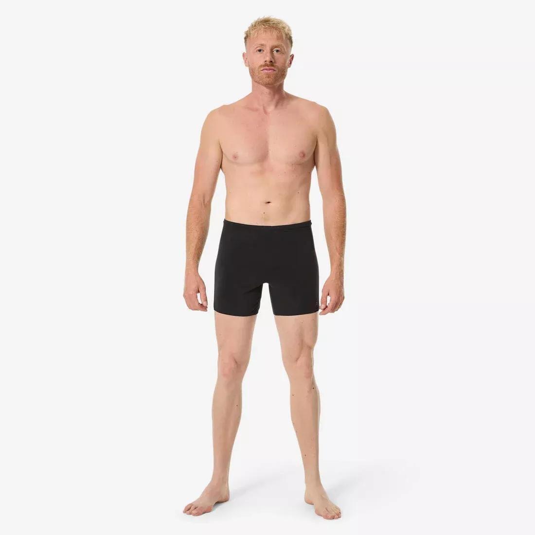 Men Long Swimming Boxer, Green, No Color, large image number 4
