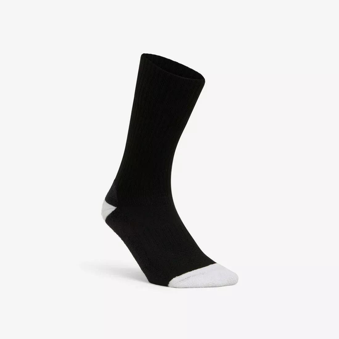 Adult Handball Mid Socks Single-Pack - H500, Beige, No Color, medium