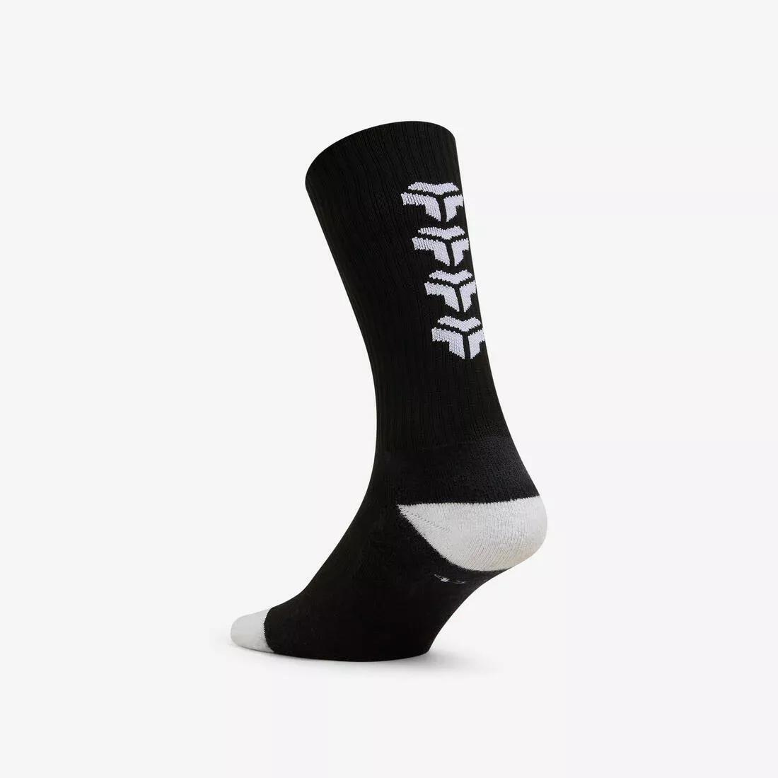 Adult Handball Mid Socks Single-Pack - H500, Beige, No Color, medium