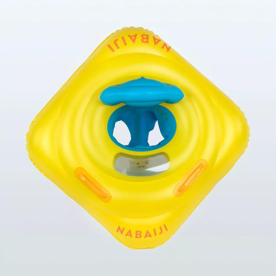 Baby Inflatable Swim Ring With Seat For Infants Weighing 7-11 Kg, Yellow, No Color, large image number 2