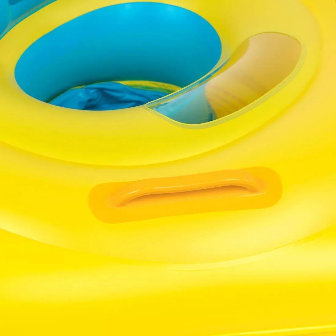 Baby Inflatable Swim Ring With Seat For Infants Weighing 7-11 Kg, Yellow, No Color, large image number 3