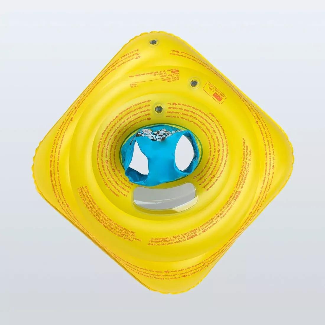 Baby Inflatable Swim Ring With Seat For Infants Weighing 7-11 Kg, Yellow, No Color, large image number 4