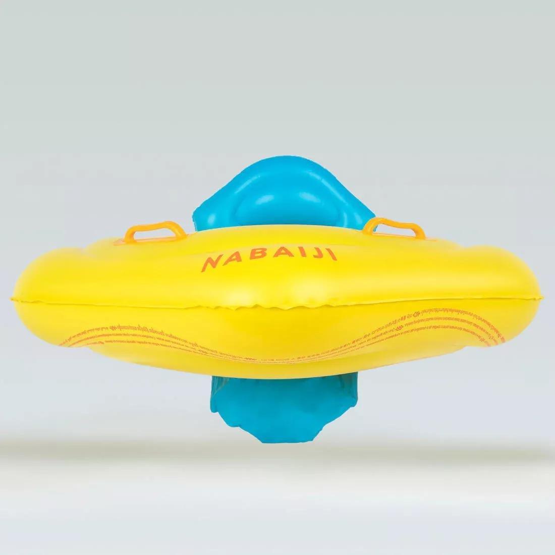 Baby Inflatable Swim Ring With Seat For Infants Weighing 7-11 Kg, Yellow, No Color, large image number 5