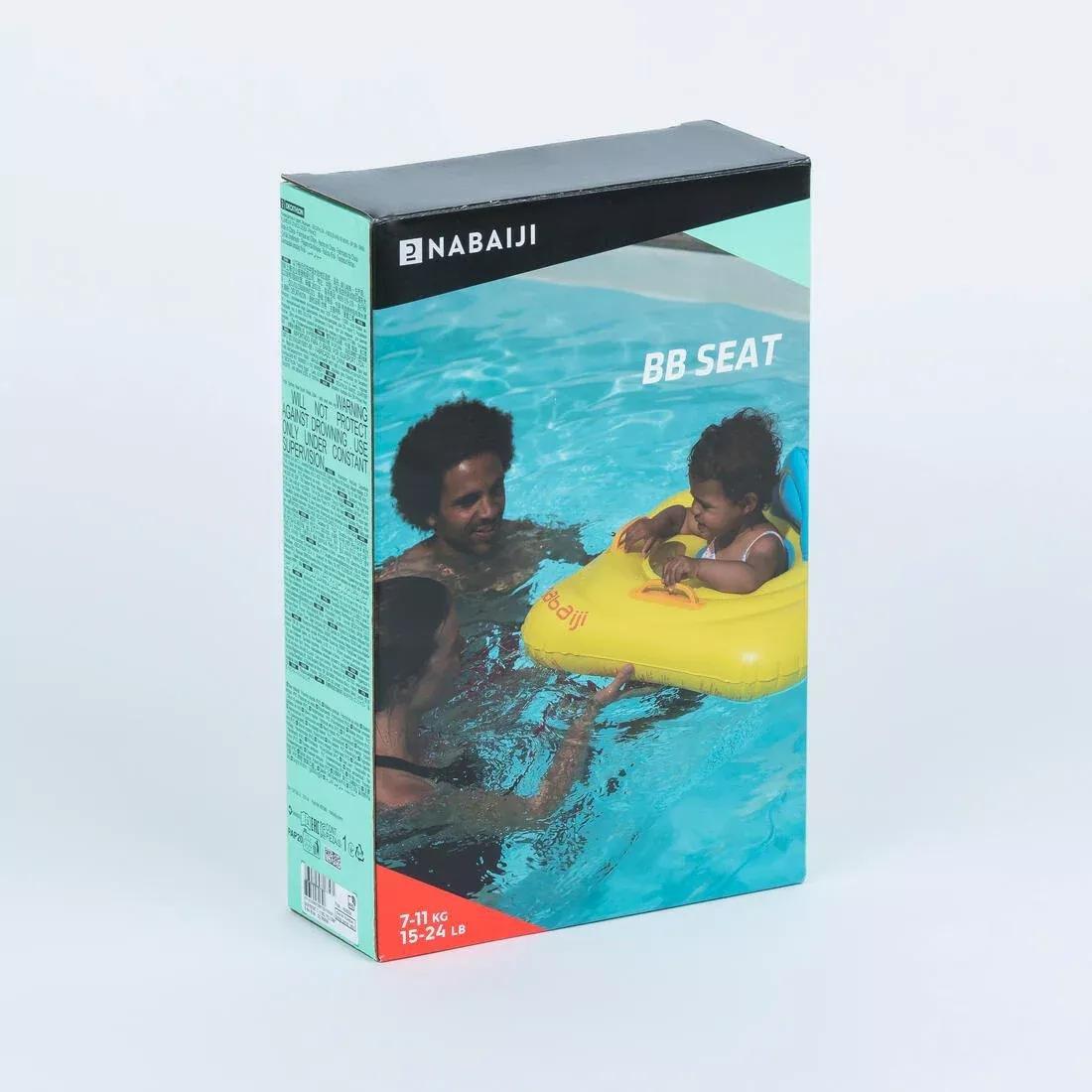 Baby Inflatable Swim Ring With Seat For Infants Weighing 7-11 Kg, Yellow, No Color, large image number 7