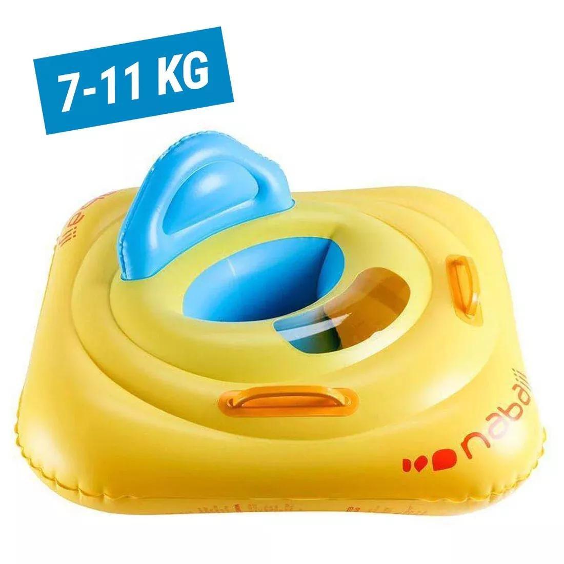 Baby Inflatable Swim Ring With Seat For Infants Weighing 7-11 Kg, Yellow, No Color, large image number 10