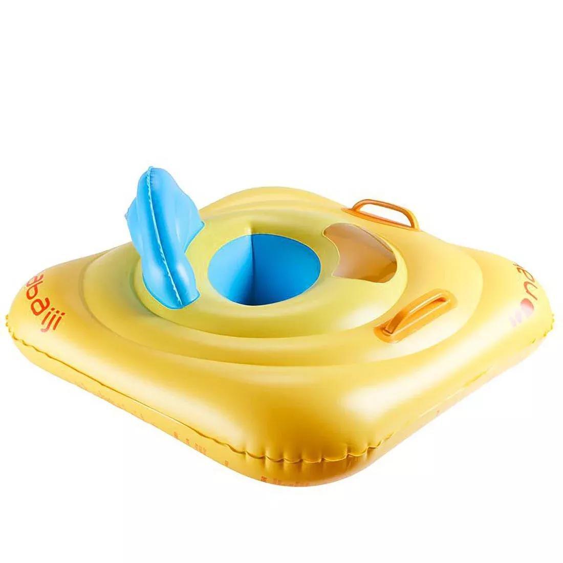 Baby Inflatable Swim Ring With Seat For Infants Weighing 7-11 Kg, Yellow, No Color, large image number 12