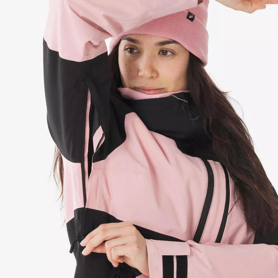 Women Warm And Breathable All-Mountain Ski And Snowboard Jacket - 500 am, Pink, No Color, large image number 4
