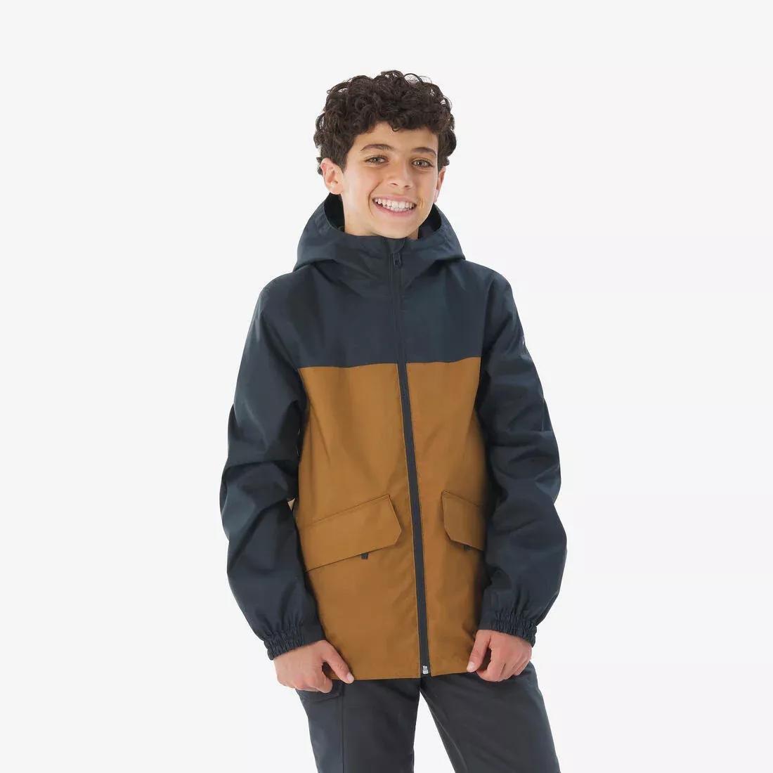 Kids Unisex 3-In-1 Hiking Jacket - MH100, Brown, No Color, large image number 0