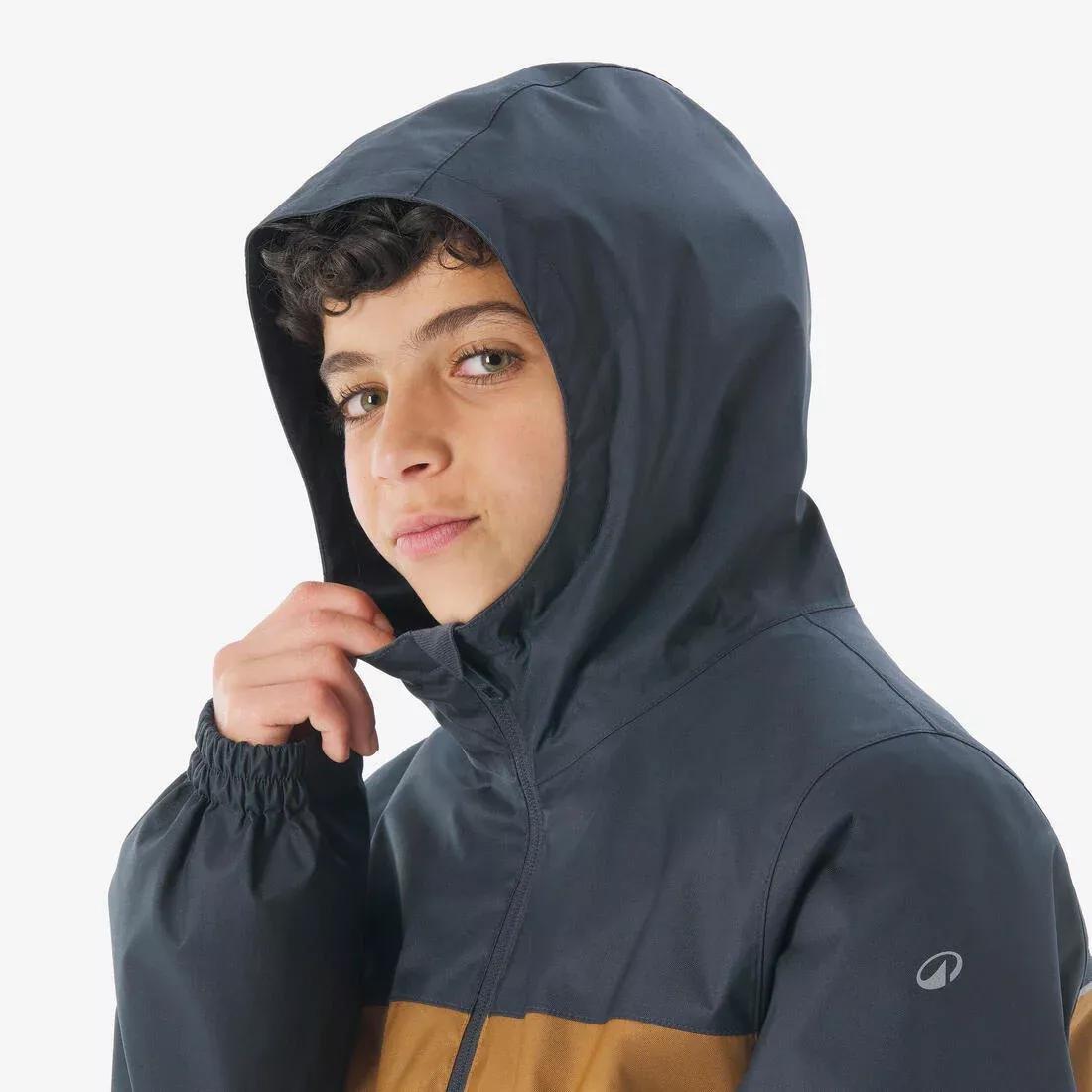 Kids Unisex 3-In-1 Hiking Jacket - MH100, Brown, No Color, large image number 7