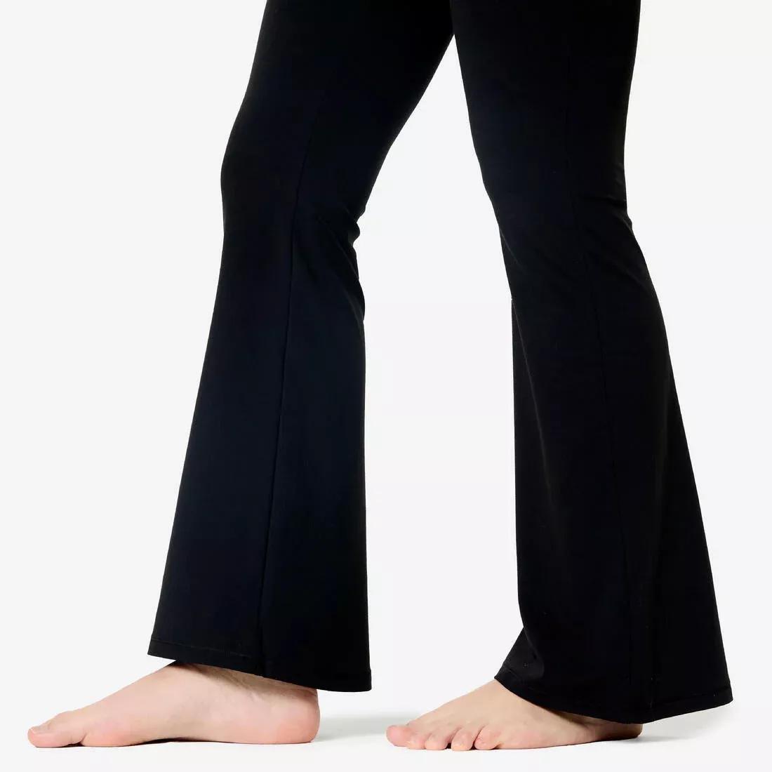 Women Yoga/Pilates Flared Leggings, Black, No Color, large image number 2