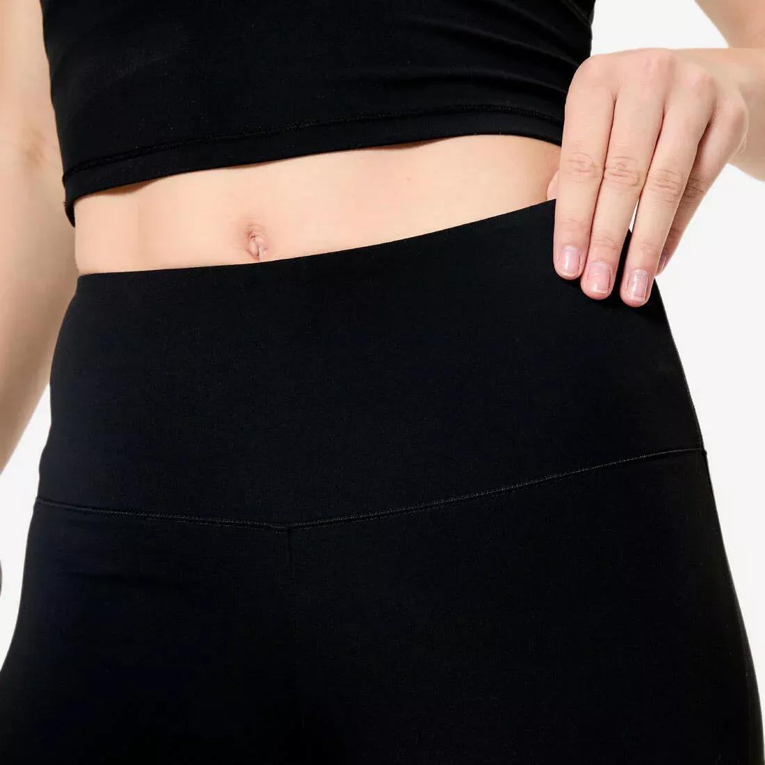 Women Yoga/Pilates Flared Leggings, Black, No Color, large image number 4