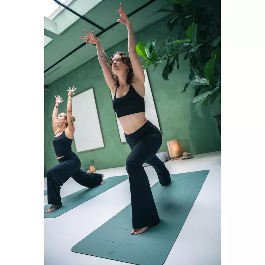 Women Yoga/Pilates Flared Leggings, Black, No Color, large image number 7