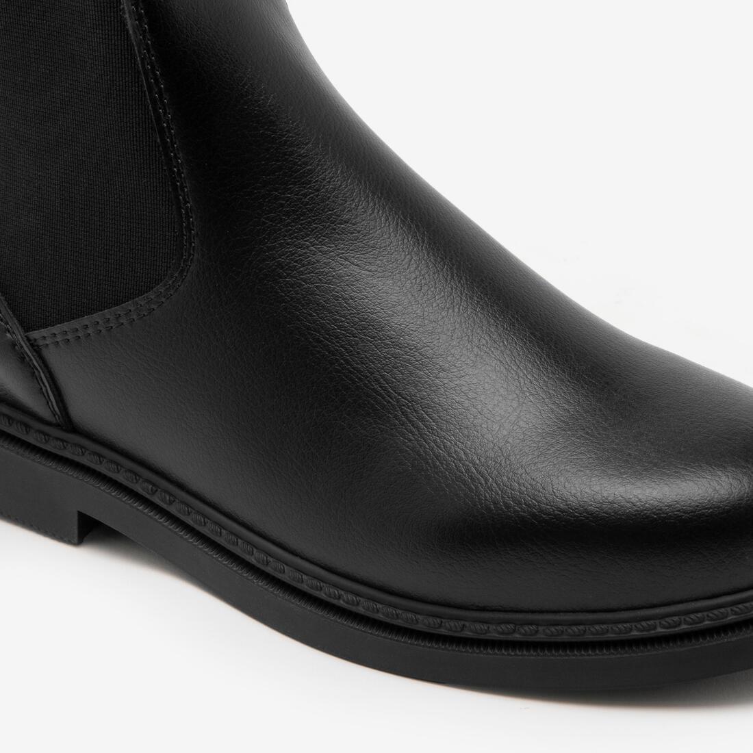 Kids Synthetic Horse Riding Jodhpur Boots - 500, Black, No Color, medium