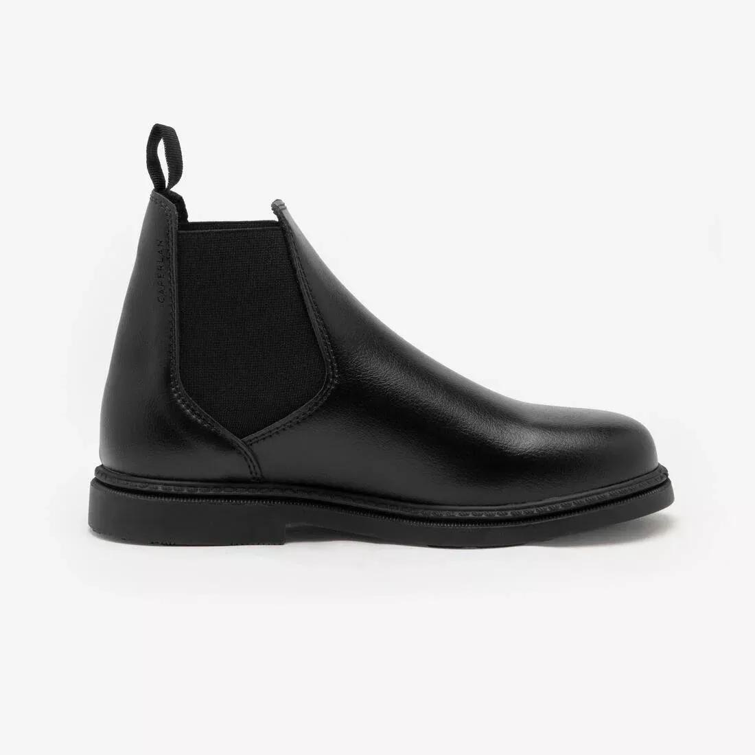 Kids Synthetic Horse Riding Jodhpur Boots - 500, Black, No Color, large image number 4