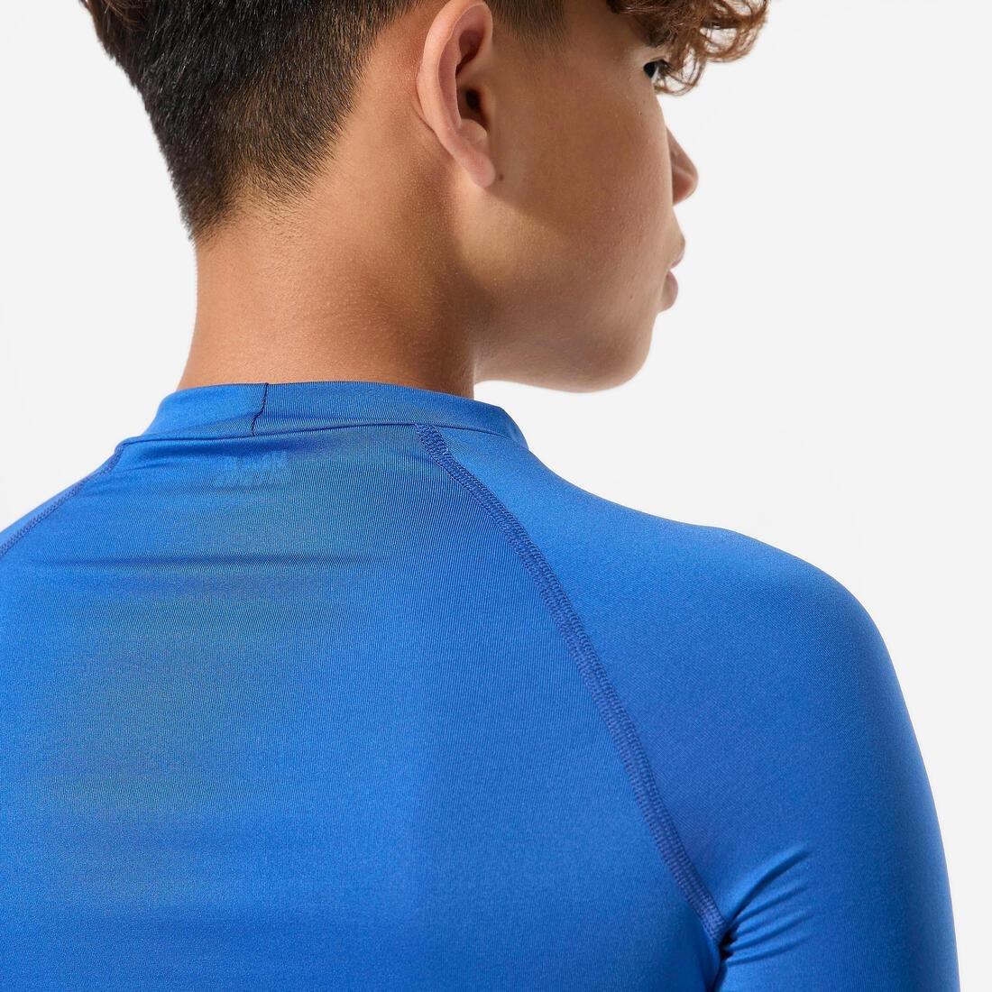 Kids surfing long sleeve UV - protection top - 100, Blue, No Color, large image number 4