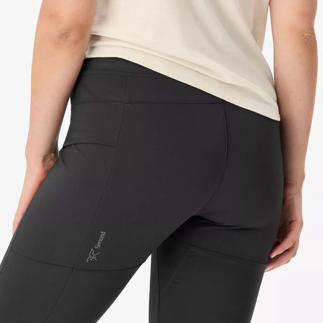 Women Durable Trekking Leggings - MT500, Black, No Color, large image number 4