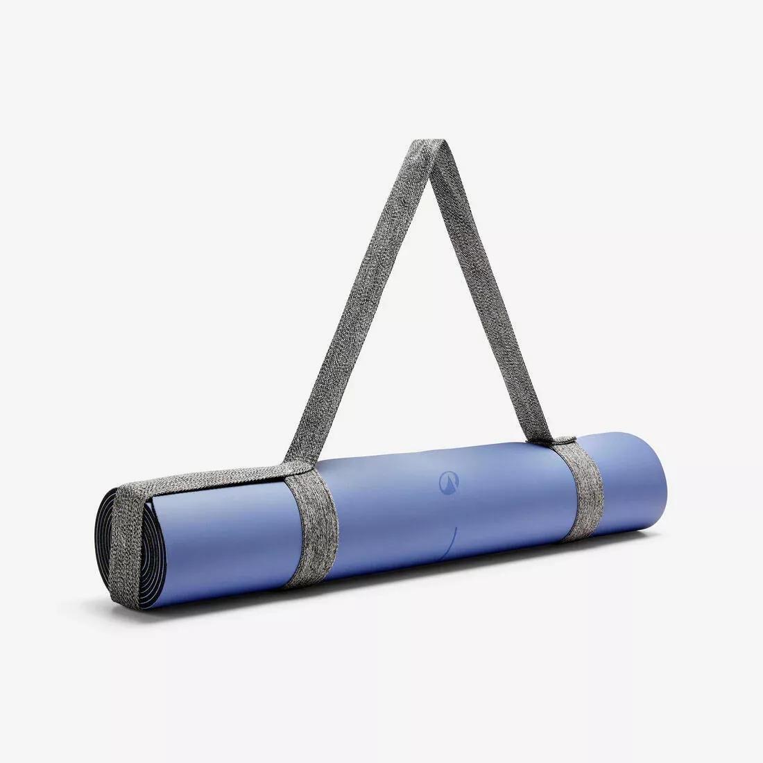 4 mm Thick Ultra Grippy Dynamic Yoga Mat, Blue, No Color, large image number 3