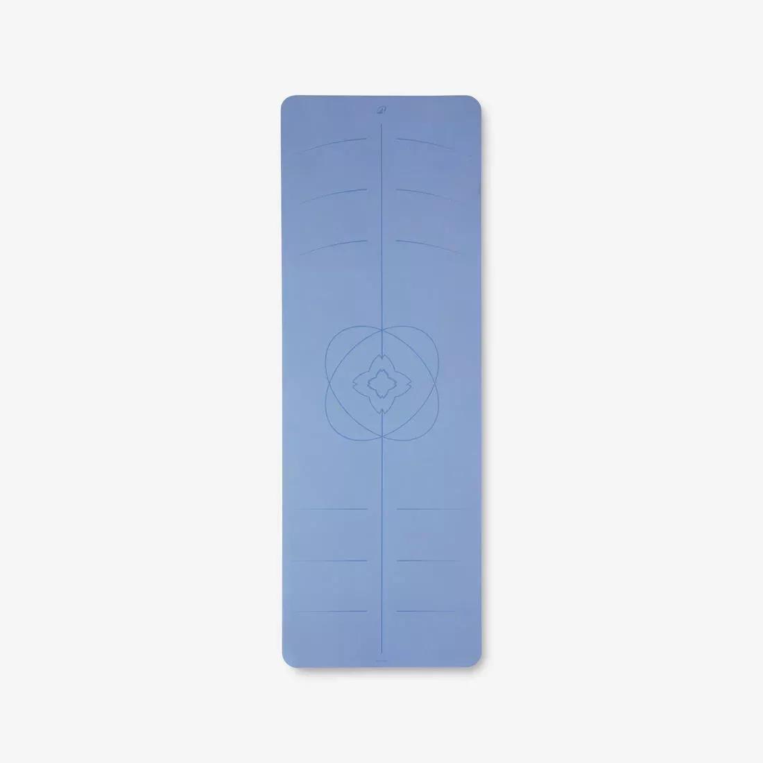 4 mm Thick Ultra Grippy Dynamic Yoga Mat, Blue, No Color, large image number 7