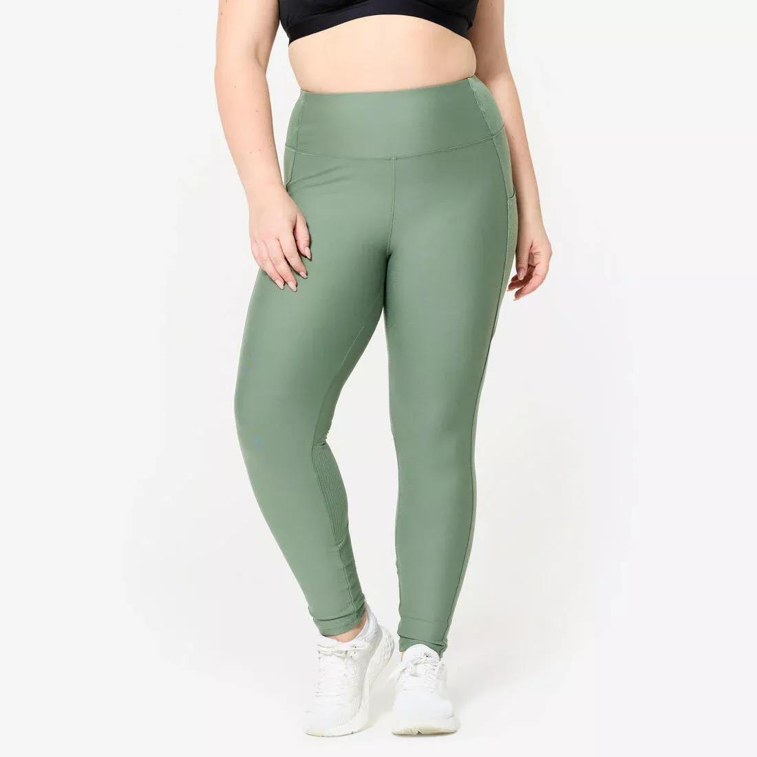 Women Fitness Leggings With Phone Pocket, Green, No Color, large image number 0