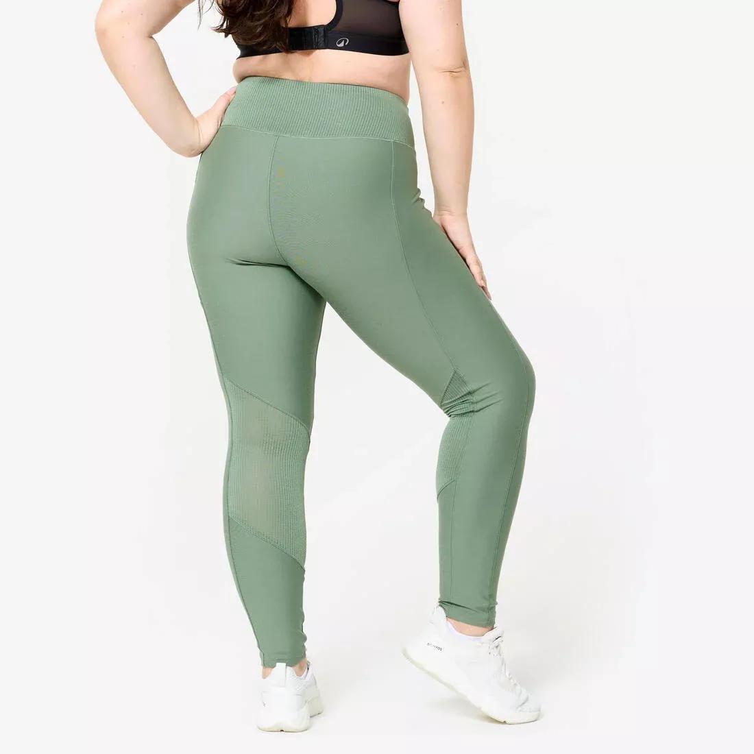 Women Fitness Leggings With Phone Pocket, Green, No Color, large image number 1