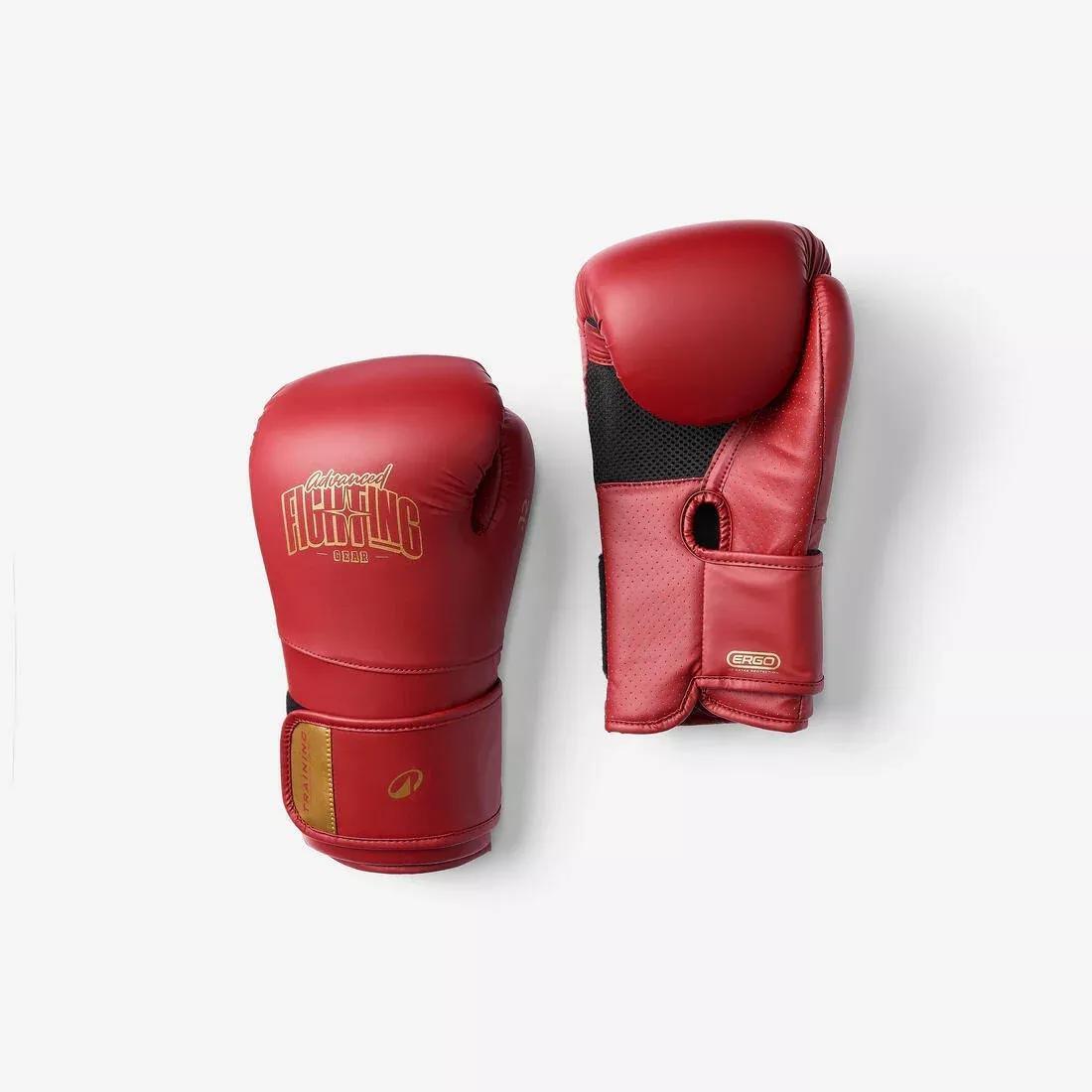 Boxing Training Gloves with Ergonomic Foam, Beige, No Color, medium