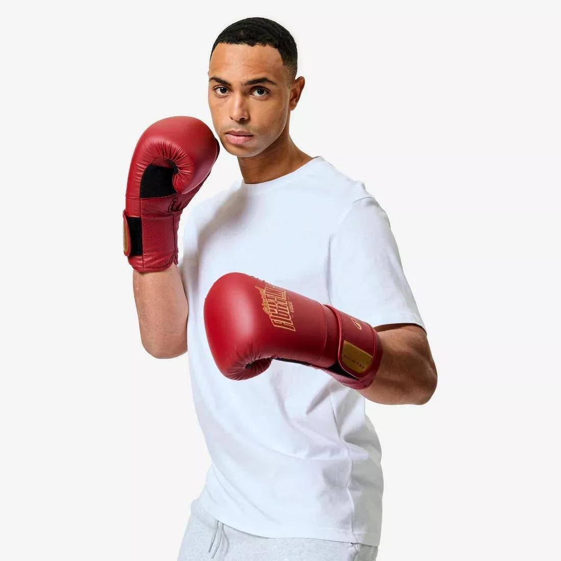 Boxing Training Gloves with Ergonomic Foam, Beige, No Color, large image number 5