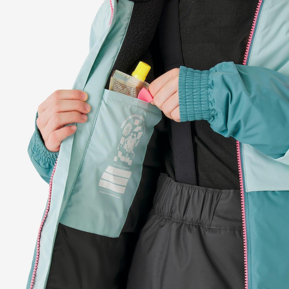 Kids Unisex Warm Ski Suit - Ski100, Turquoise, 5401_000, large image number 9