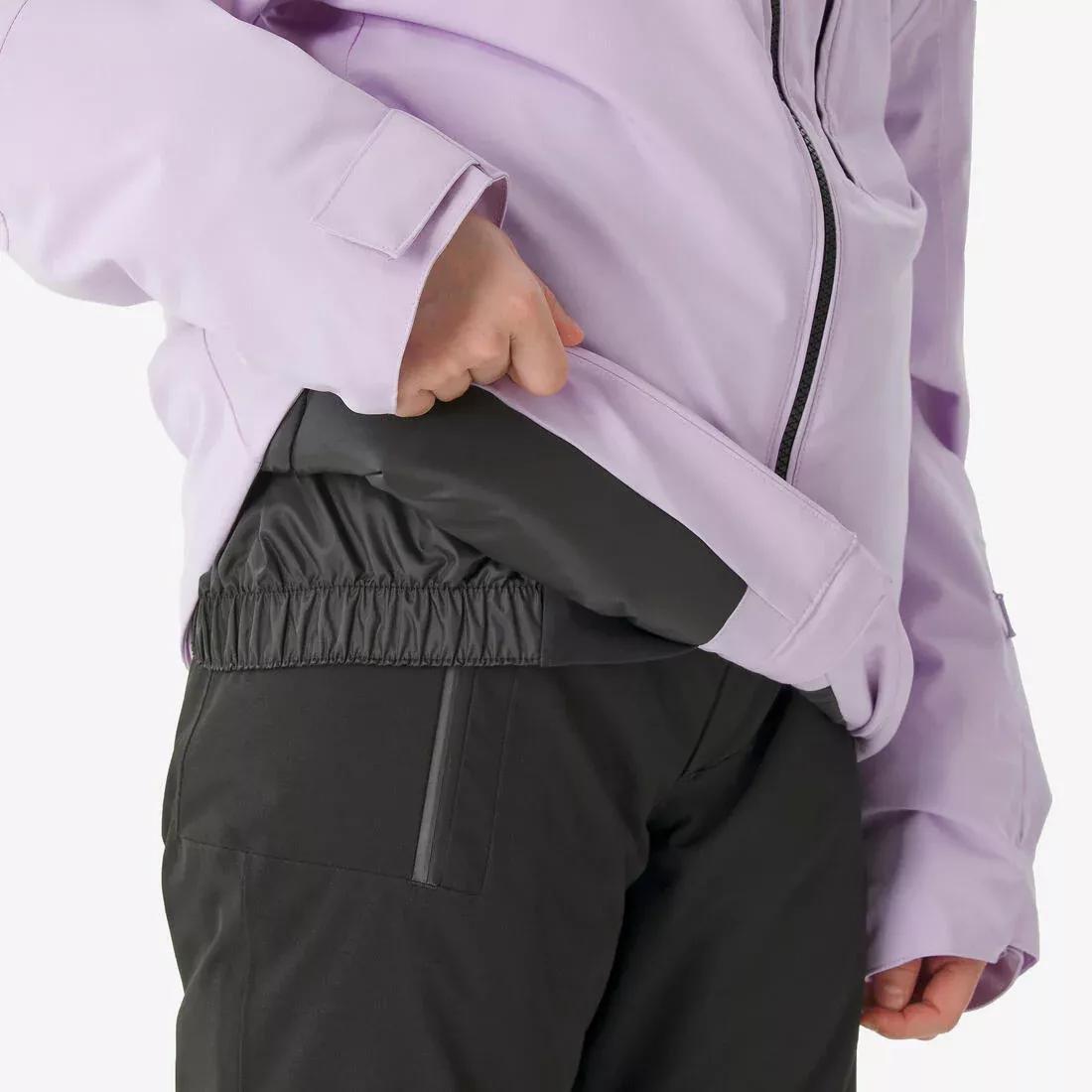 Kids Girls Warm and Waterproof Ski Jacket - SKI500, Purple, No Color, large image number 7