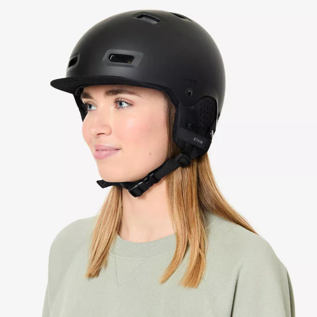 Cycling Bowl Helmet - 500, Beige, No Color, large image number 4