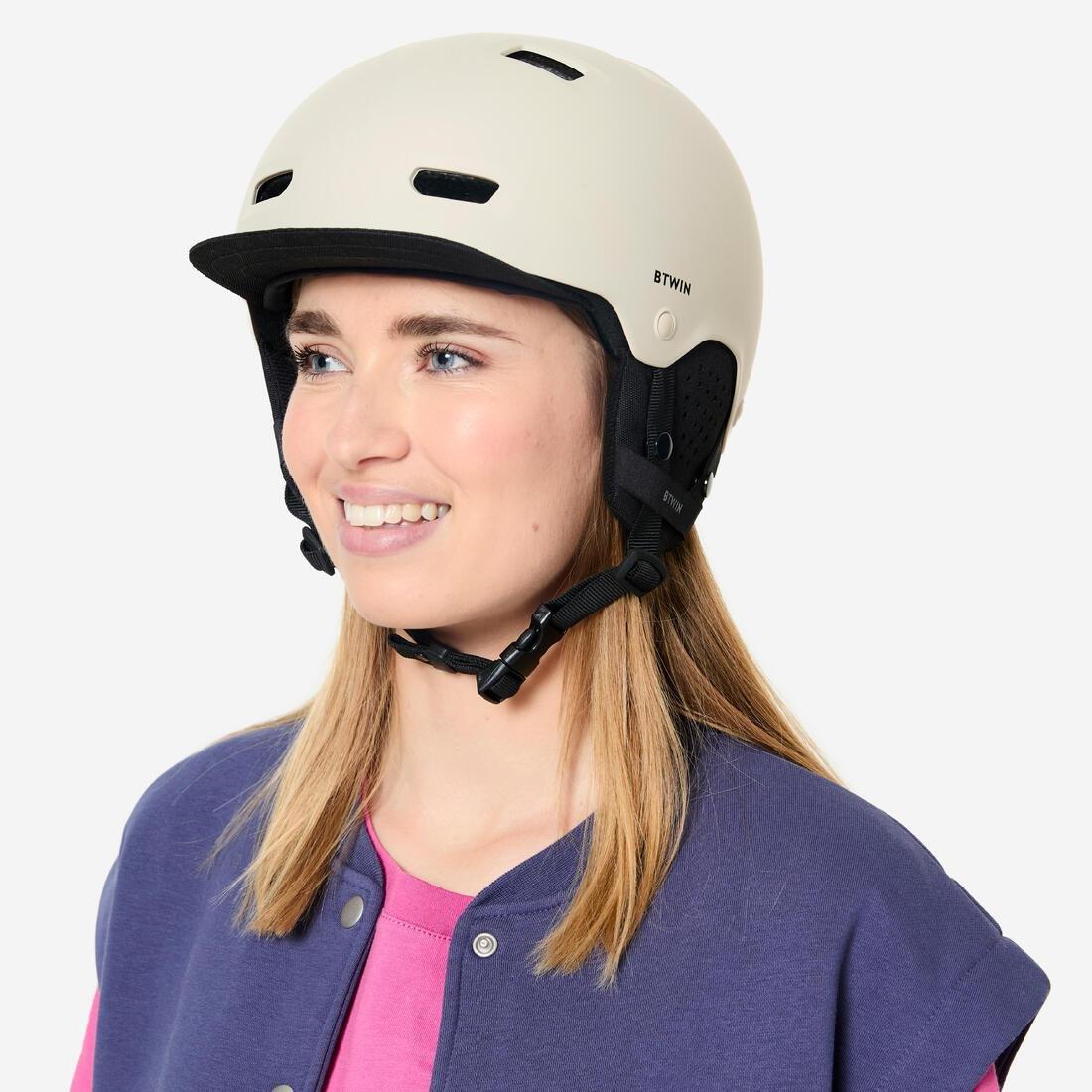 Cycling Bowl Helmet - 500, Beige, No Color, large image number 5