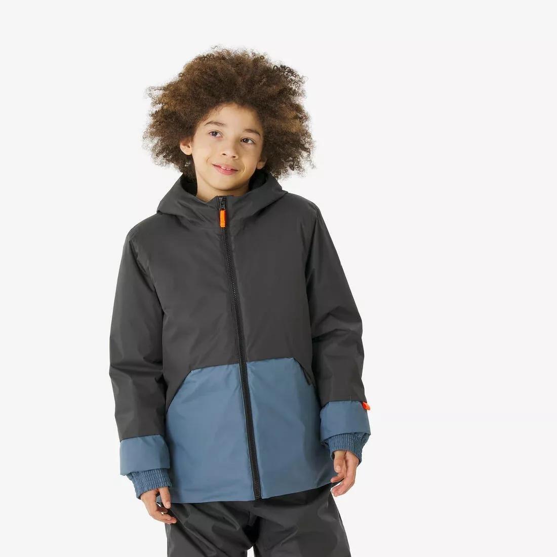 Kids Unisex Warm Ski Jacket - 5-15 Years - SKI100, Grey, No Color, large image number 0