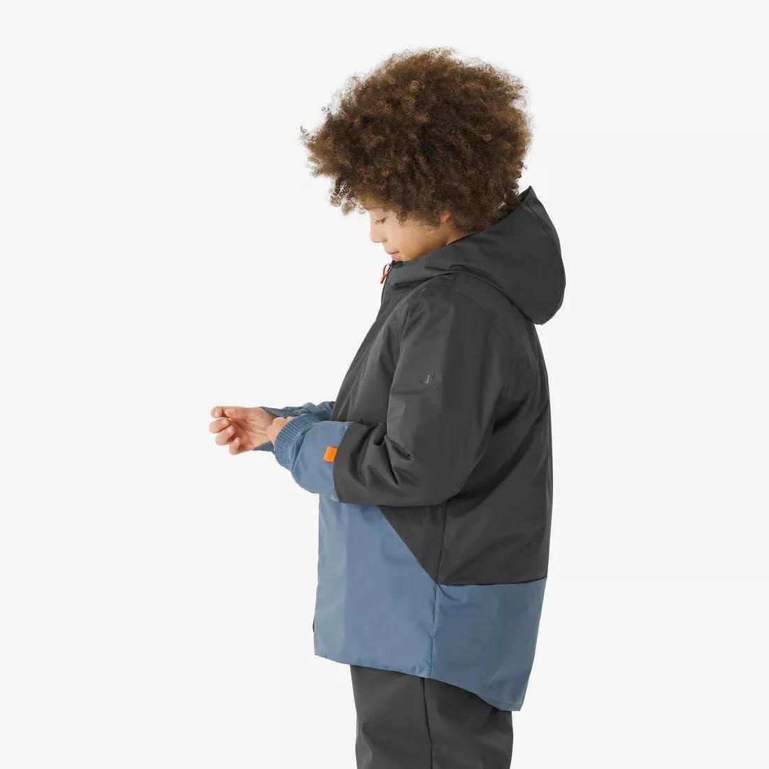 Kids Unisex Warm Ski Jacket - 5-15 Years - SKI100, Grey, No Color, large image number 3