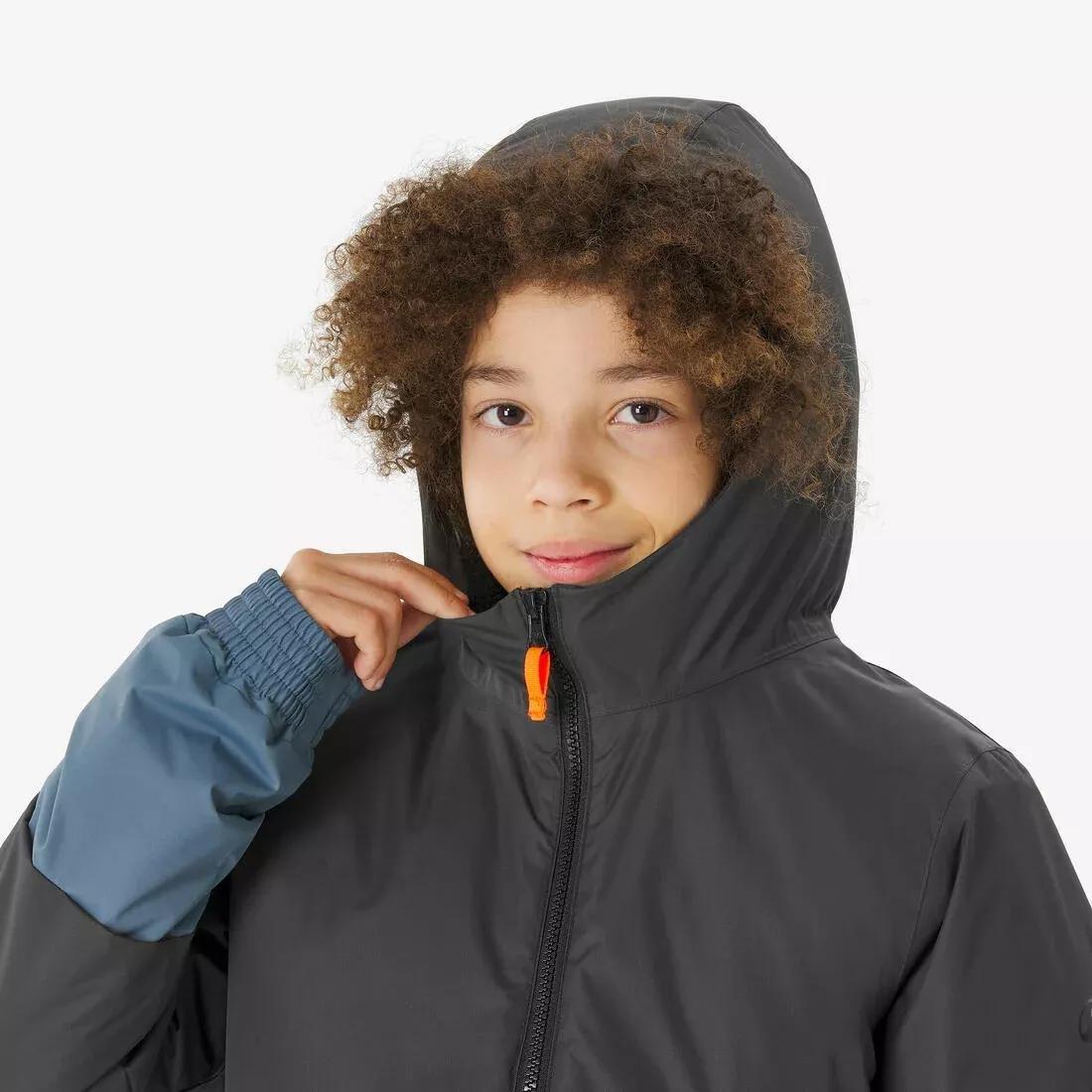 Kids Unisex Warm Ski Jacket - 5-15 Years - SKI100, Grey, No Color, large image number 4