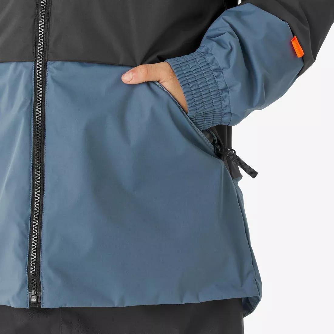 Kids Unisex Warm Ski Jacket - 5-15 Years - SKI100, Grey, No Color, large image number 5