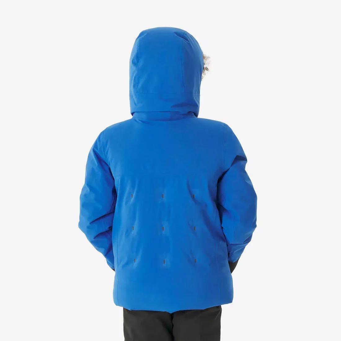 Kids Boys Skiing Warm and Waterproof Padded Jacket 500 WARM - 6-14 Years, Blue, No Color, medium