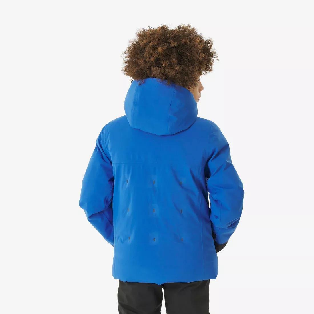 Kids Boys Skiing Warm and Waterproof Padded Jacket 500 WARM - 6-14 Years, Blue, No Color, large image number 3