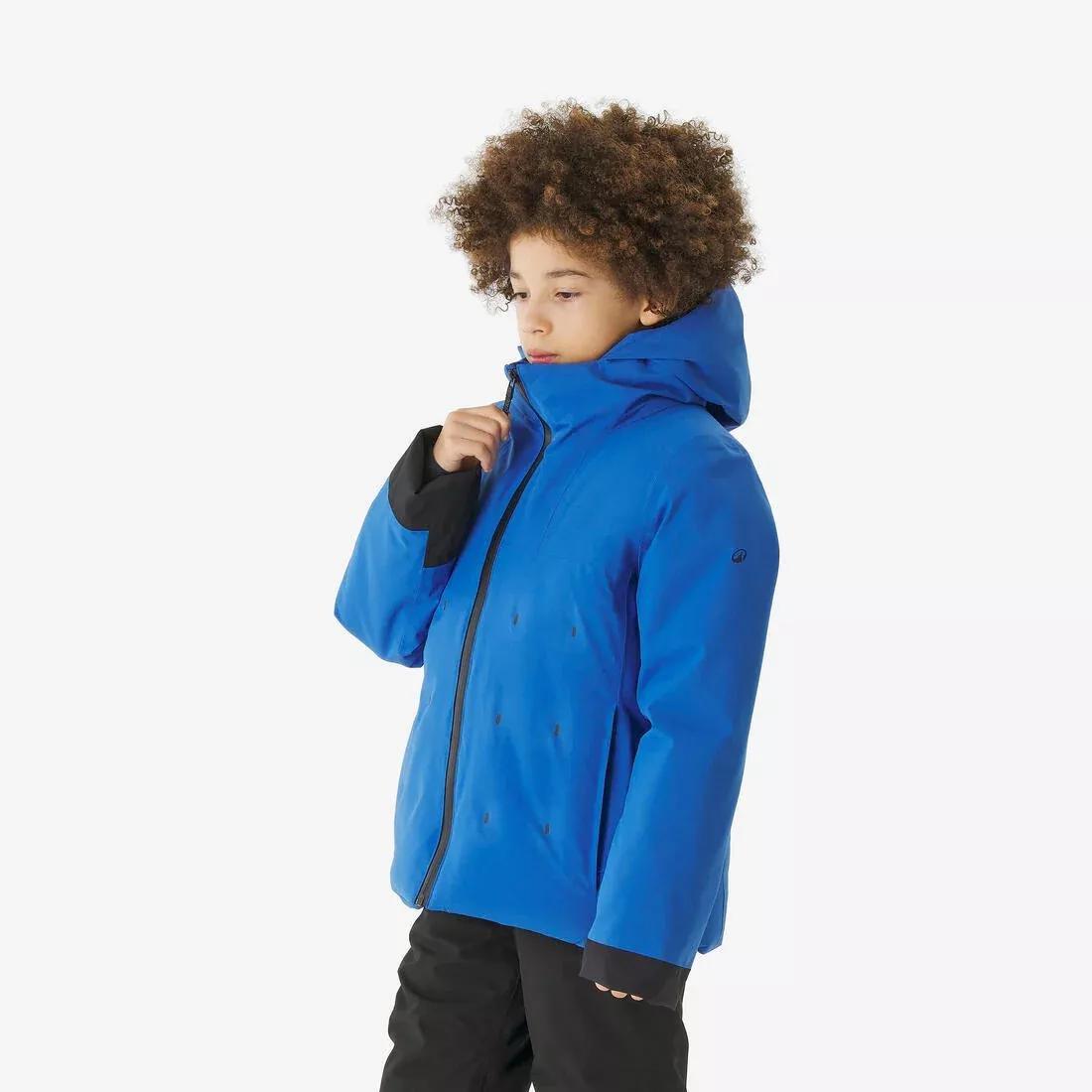Kids Boys Skiing Warm and Waterproof Padded Jacket 500 WARM - 6-14 Years, Blue, No Color, large image number 4