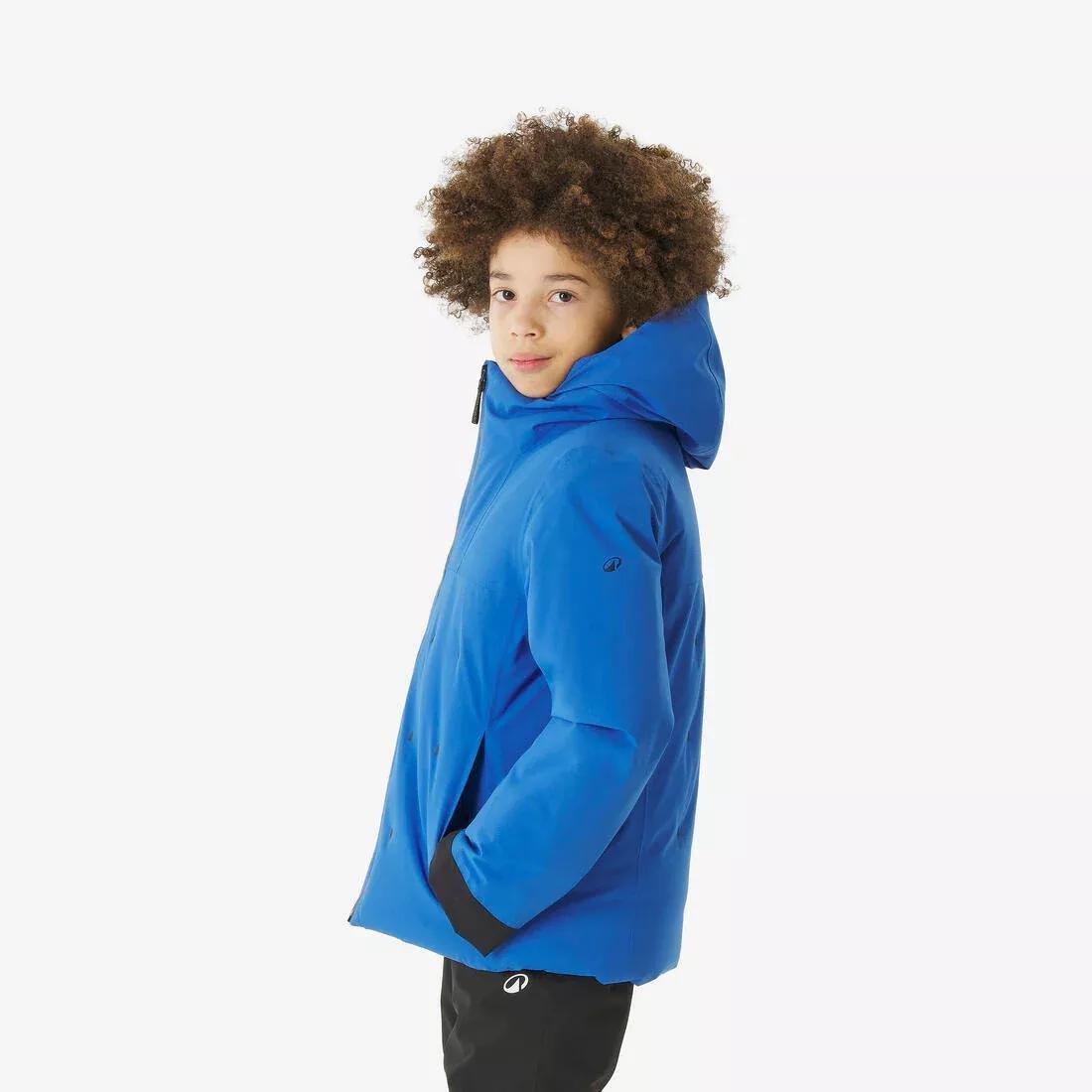 Kids Boys Skiing Warm and Waterproof Padded Jacket 500 WARM - 6-14 Years, Blue, No Color, large image number 5