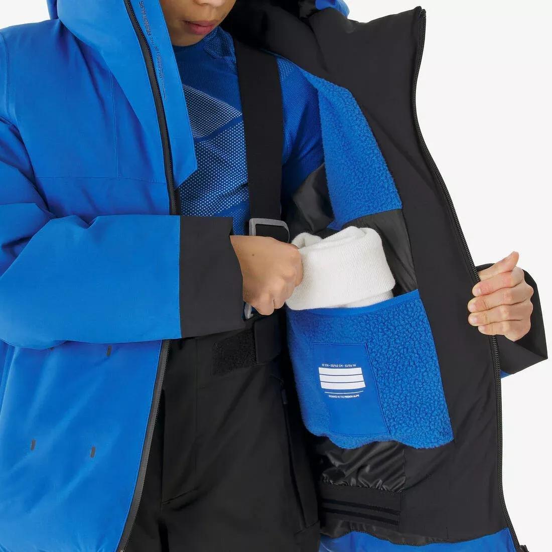 Kids Boys Skiing Warm and Waterproof Padded Jacket 500 WARM - 6-14 Years, Blue, No Color, large image number 6