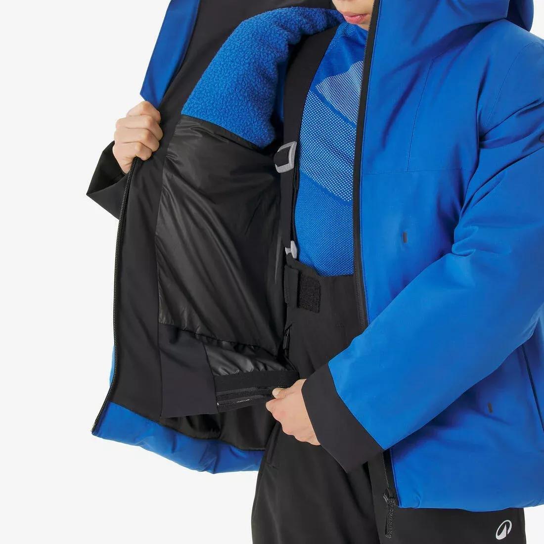 Kids Boys Skiing Warm and Waterproof Padded Jacket 500 WARM - 6-14 Years, Blue, No Color, large image number 7