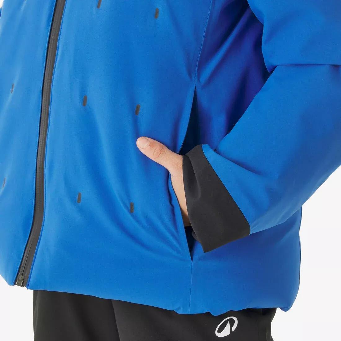 Kids Boys Skiing Warm and Waterproof Padded Jacket 500 WARM - 6-14 Years, Blue, No Color, large image number 8