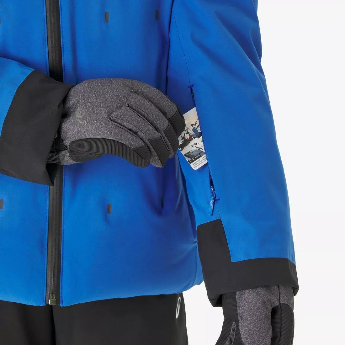 Kids Boys Skiing Warm and Waterproof Padded Jacket 500 WARM - 6-14 Years, Blue, No Color, large image number 9