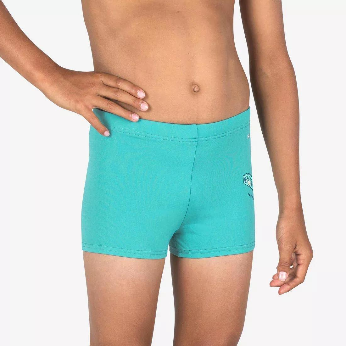 SMOKED BLACK Boy's fitib swimming boxer shorts all city, No Color, large image number 0