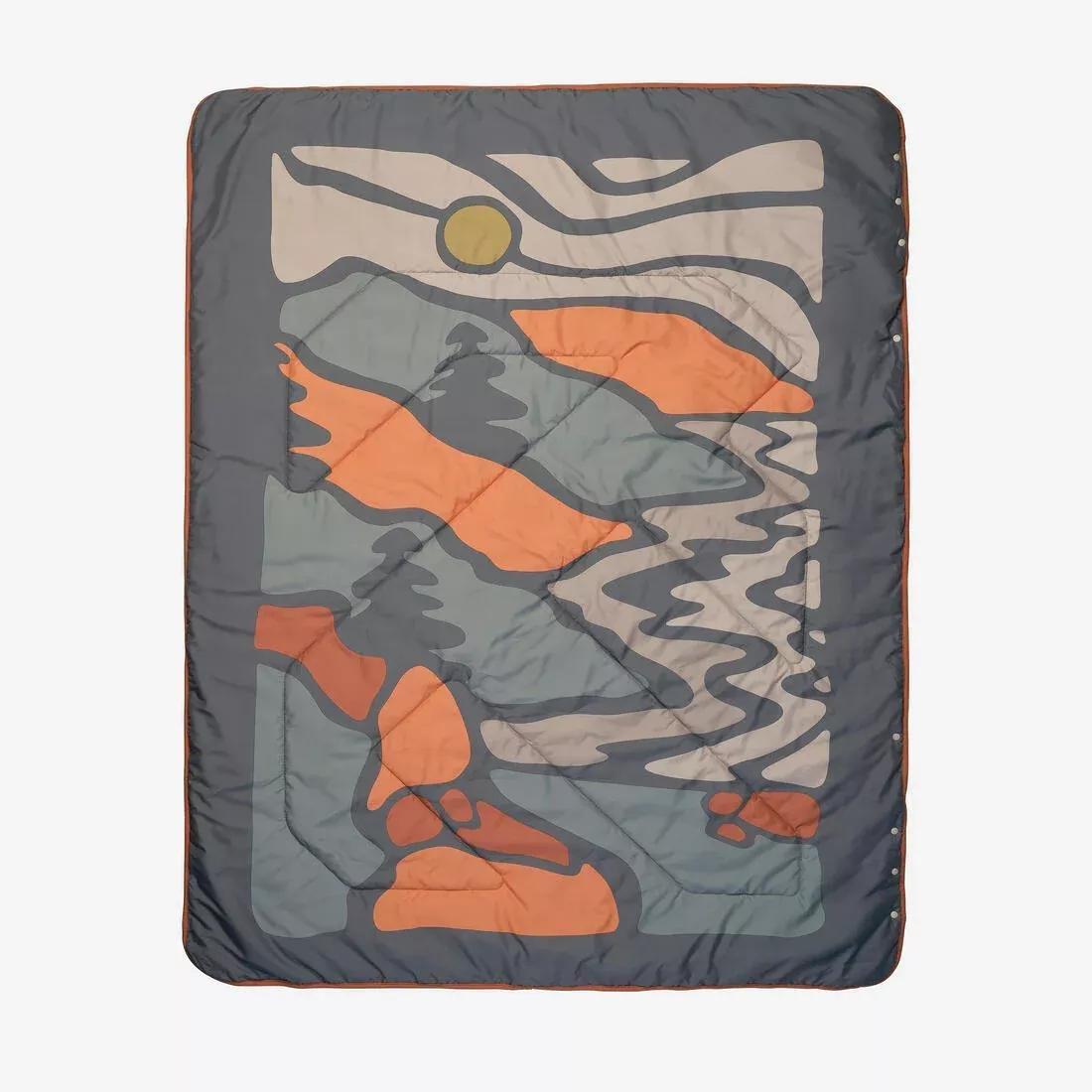 3 - in - 1 camping blanket - 175 x 135 cm - Warm and versatile, Brown, No Color, large image number 0