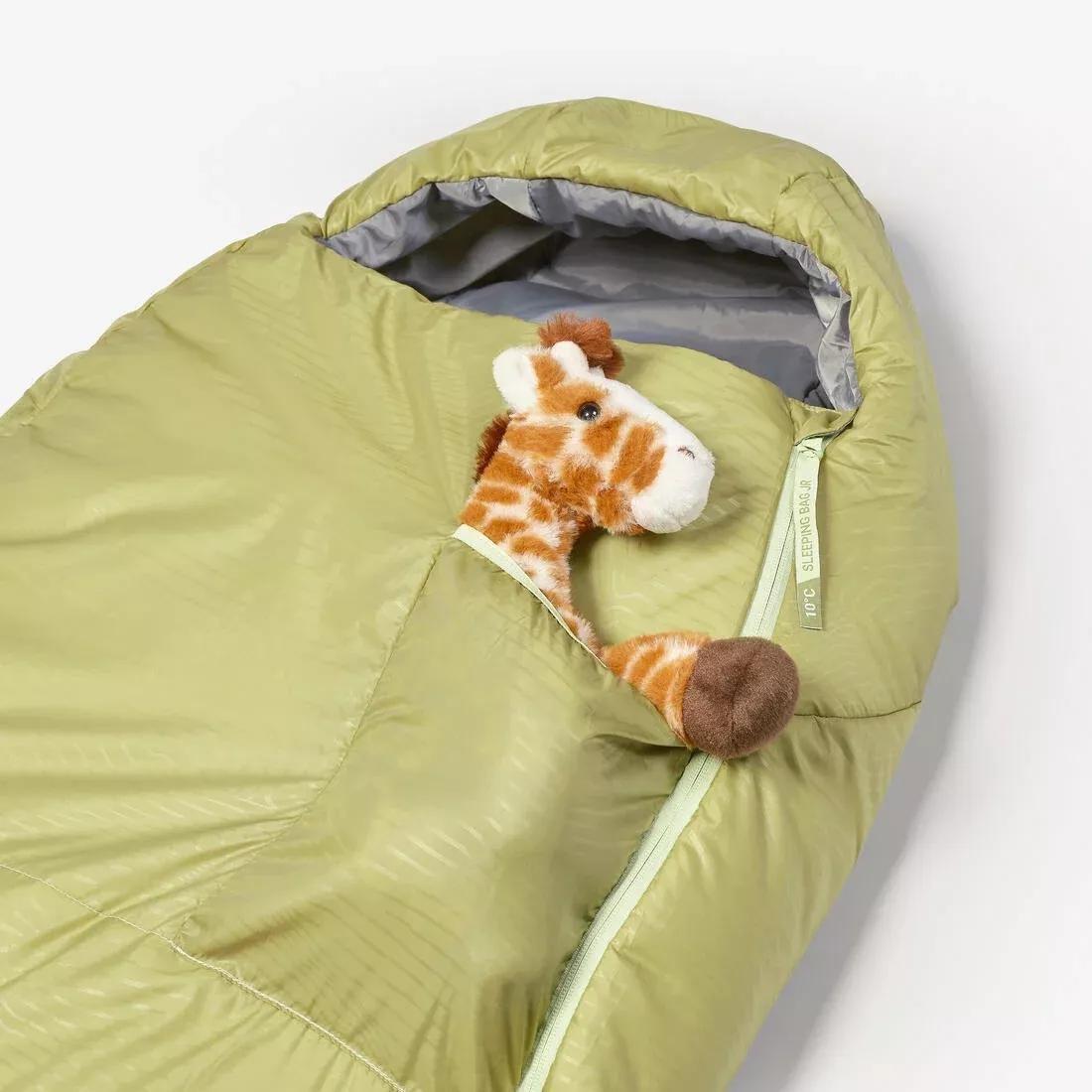 Kids Sleeping Bag 10C Lightweight And Compact, Khaki, No Color, large image number 5